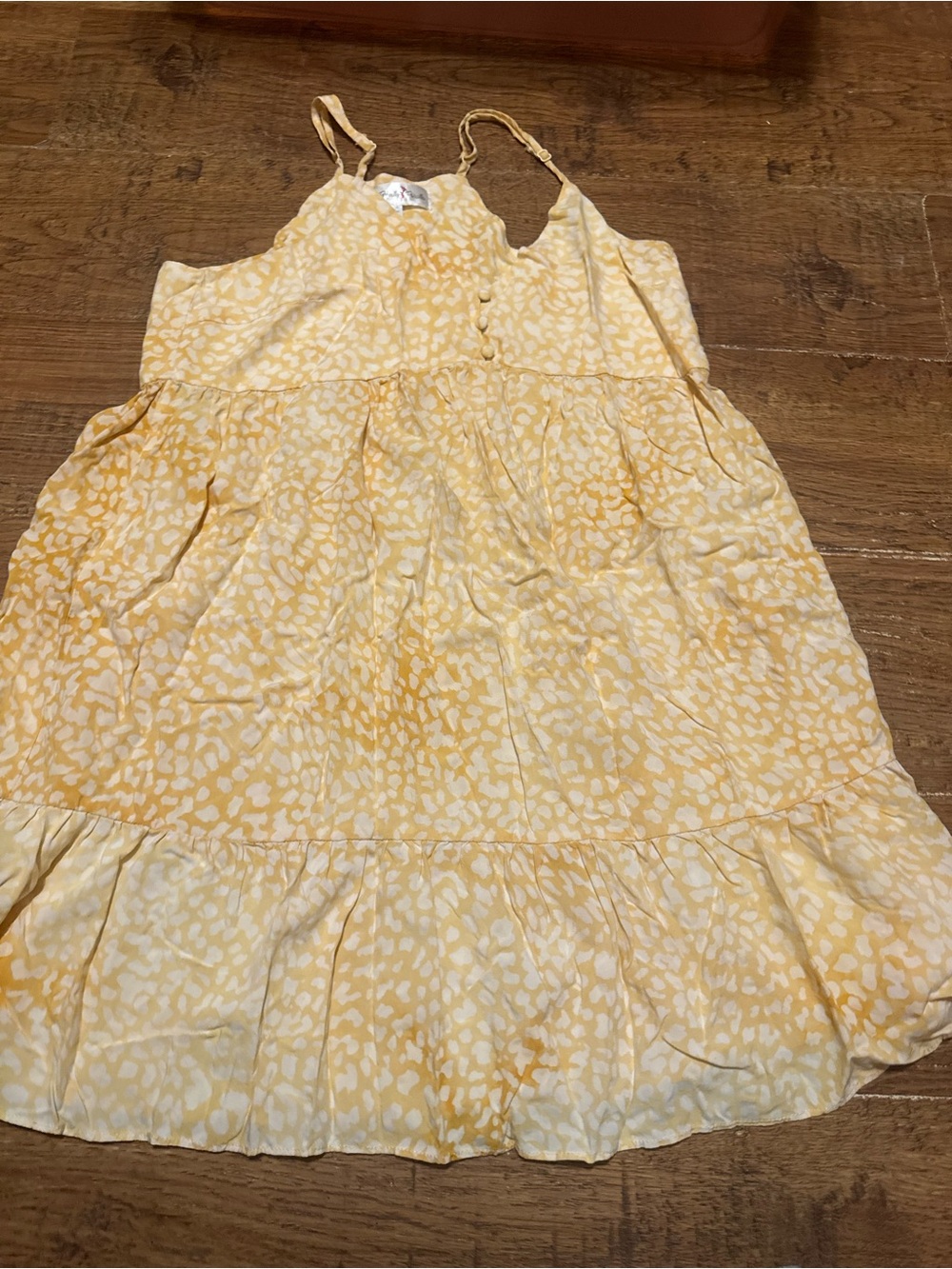 Women's yellow leopard mini dress S perfectly Priscilla boutique